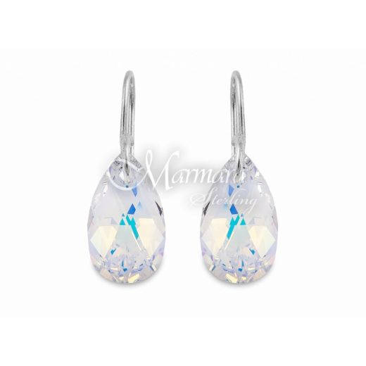 Marmara Sterling Drop Earrings - Crystal AB  (Auskari ar Swarovski Elementiem)