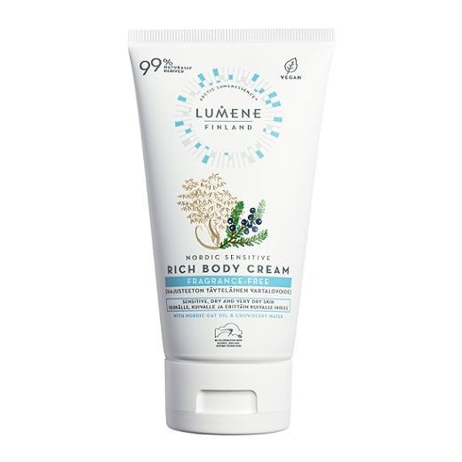 Lumene Nordic Sensitive Body Cream  (Barojošais ķermeņa krēms bez smaržvielām)