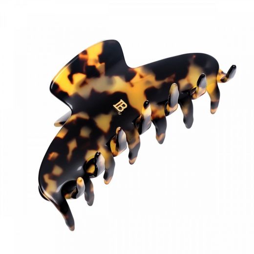 BALMAIN Cellulose Acetate Pince à Cheveux Large Tortoise Shell