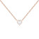 MARMARA STERLING 925 Silver Heart Necklace White, Rose Gold