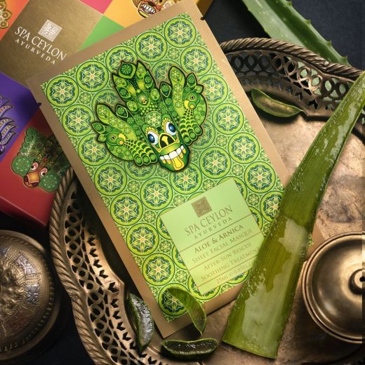 SPA CEYLON AYURVEDA WELLNESS Aloe & Arnica Sheet Facial Masque 