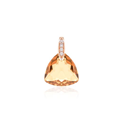 Marmara Sterling 925 Silver Pendant Light Amber Rose Gold