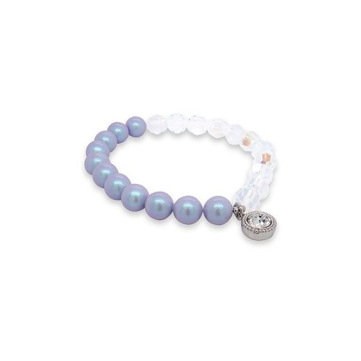 Marmara Sterling Blue Crystal-Pearl Bracelet  (Rokassprādze ar pērlēm un kristāliem)