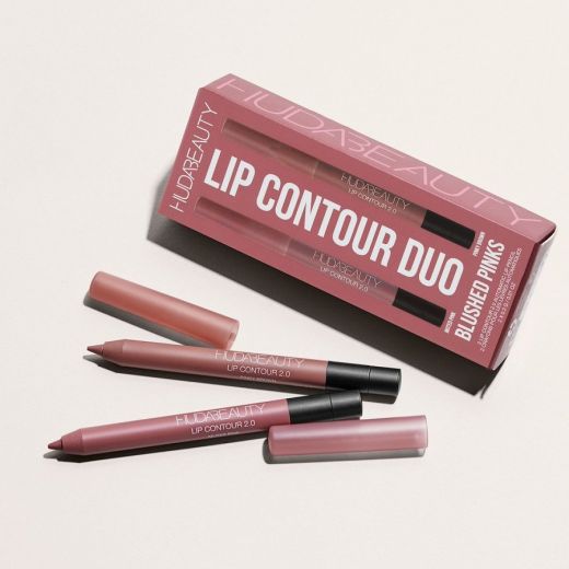 HUDA BEAUTY Lip Contour Mini Duo Blushed Pinks 