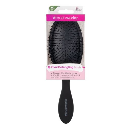 BrushWorks Oval Detangler Brush Black