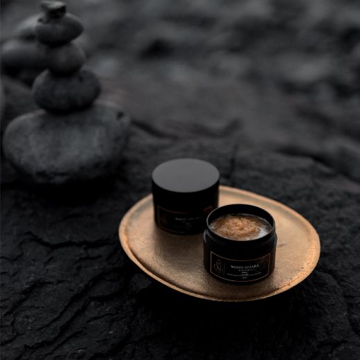 ONE:ZERO Sea Salt & Sugar Body Scrub With Squalane, Shea & Cocoa Butter "White O'h