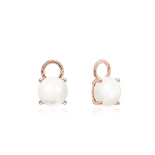 Marmara Sterling Classic Freshwater Pearl charms 8mm Rose-gold plated