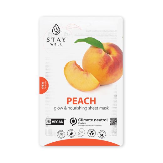 STAY WELL Vegan Sheet Mask - Peach