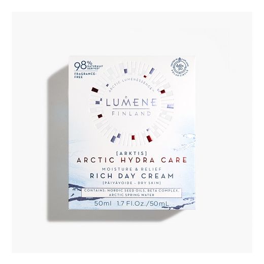 Lumene Arctic Hydra Care Moisture & Relief Rich Day Cream  (Barojošs dienas krēms sausai jutīgai