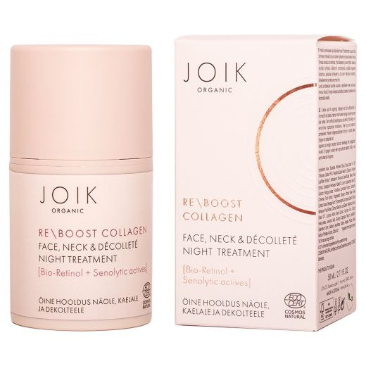 JOIK ORGANIC Re-Boost Collagen Face, Neck & Decollete Night Treatment