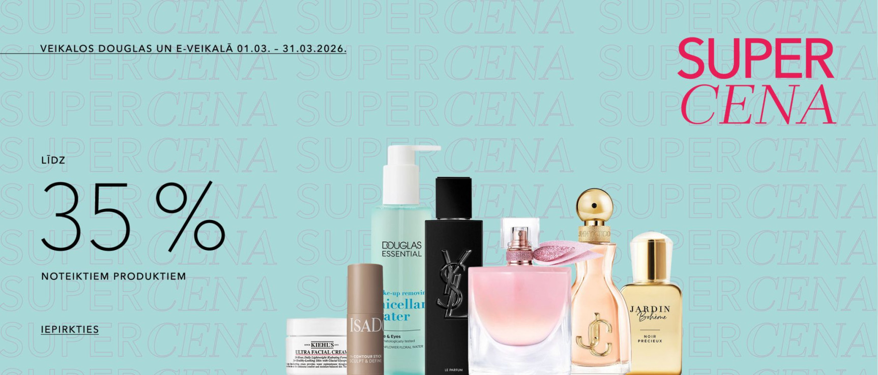 Veikalos Douglas Un E-veikalā visu Martu noteiktiem produktiem -35%