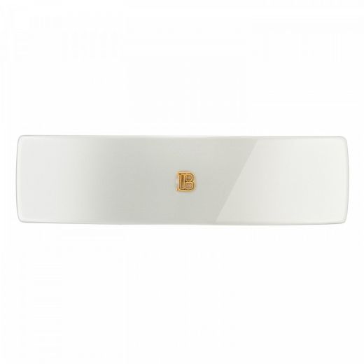 BALMAIN Cellulose Acetate Barrette Pour Cheveux Large White