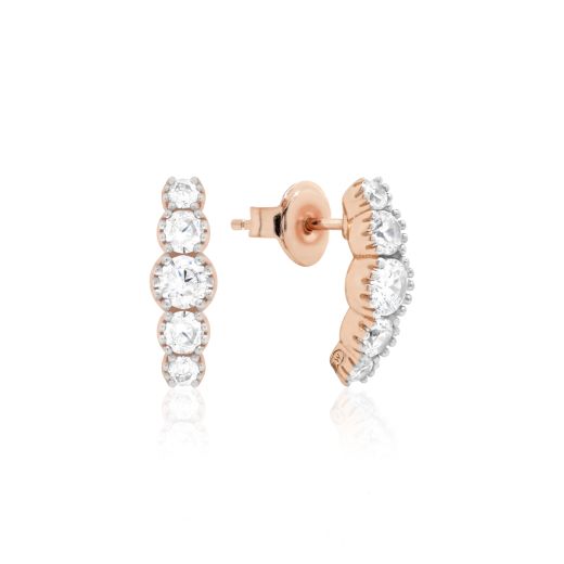 Marmara Sterling 925 Silver Earrings Rose Gold