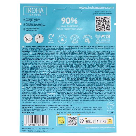 IROHA NATURE Sos Pimple Patches With Salicylic Acid