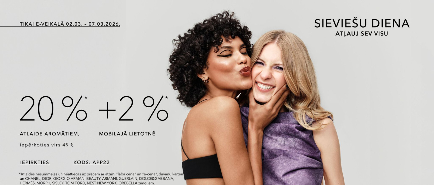 20% aromātiem, iepērkoties virs 49 eur - 22 % tikai lietotnē Kods: app22