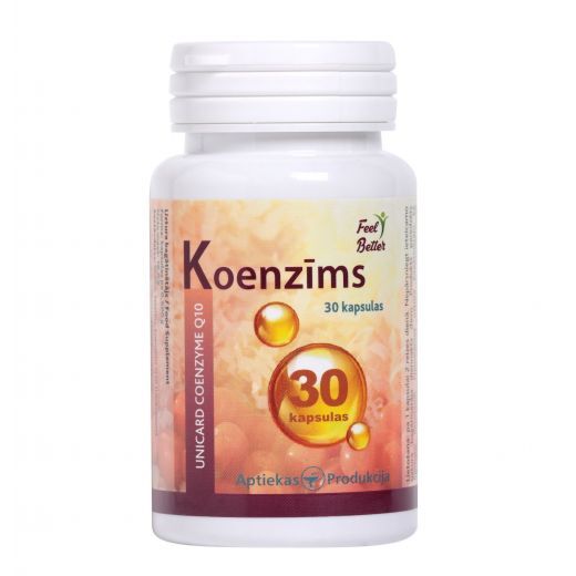 Aptiekas Produkcija Unicard Koenzīms Q10