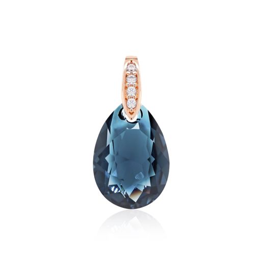 Marmara Sterling Teardrop Pendant Montana Goldplated