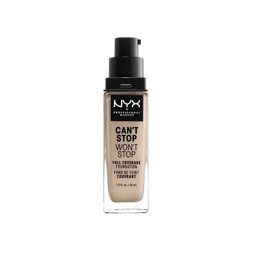 NYX Professional Makeup Can`t Stop Wan`t Stop Full Coverage Foundation  (Pilnīgas sedzamības tonālai