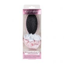 BrushWorks Detangling Brush and Satin Scrunchies
