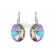 Marmara Sterling Oval Earrings - Vitrail Light (Auskari ar Swarovski Elementiem)