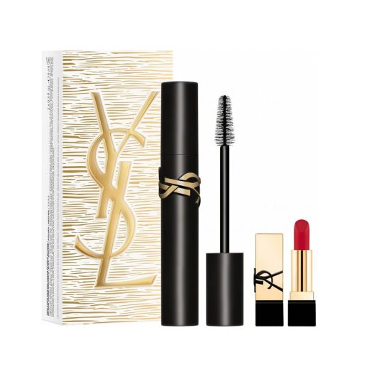 YVES SAINT LAURENT Lash Clash Mascara + Mini Rouge Pur Couture Rouge Muse Gift Set