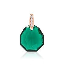 Marmara Sterling Majestic Pendant Rose Gold-plated Emerald