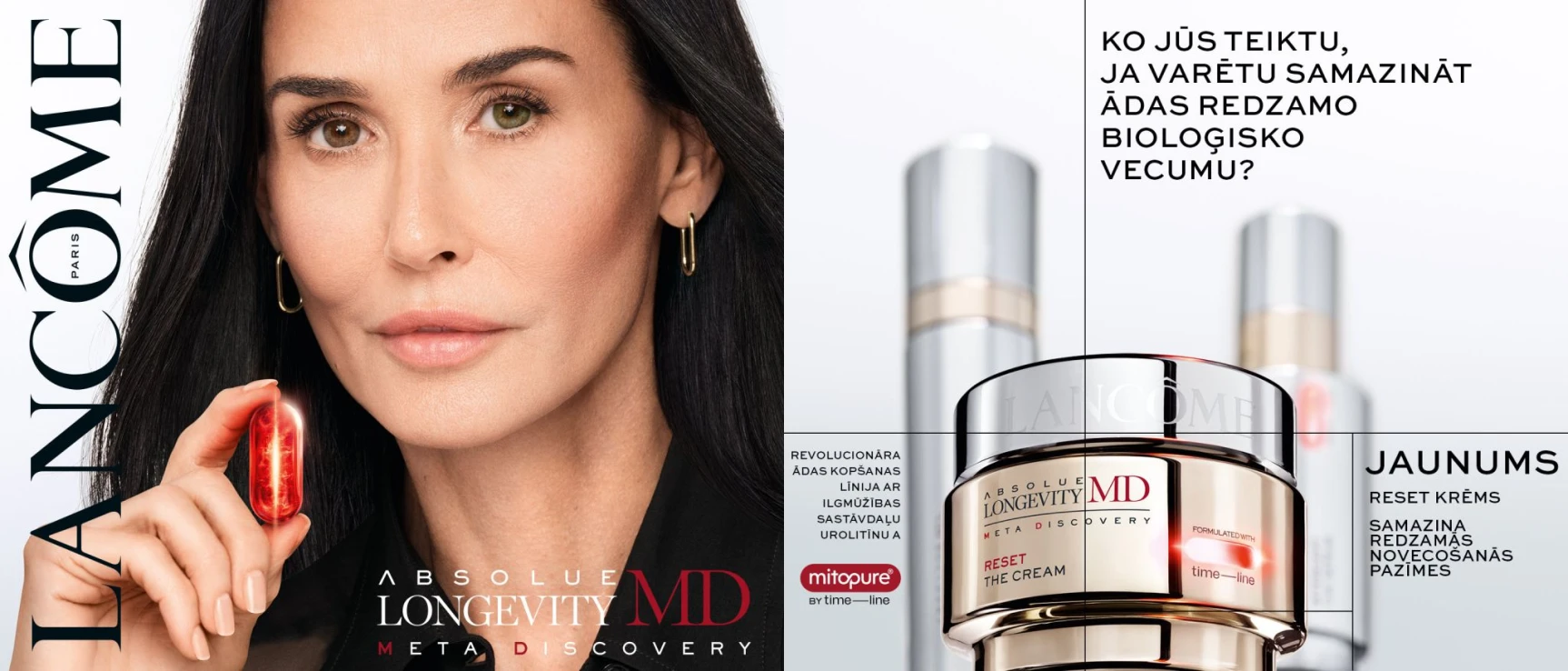 LANCÔME ABSOLUE LONGEVITY MD  Lancôme ievieš zinātniski pamatotu ilgmūžības ādas kopšanas protokolu.