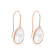 Marmara Sterling 925 Silver Drop Earrings White Rose Gold