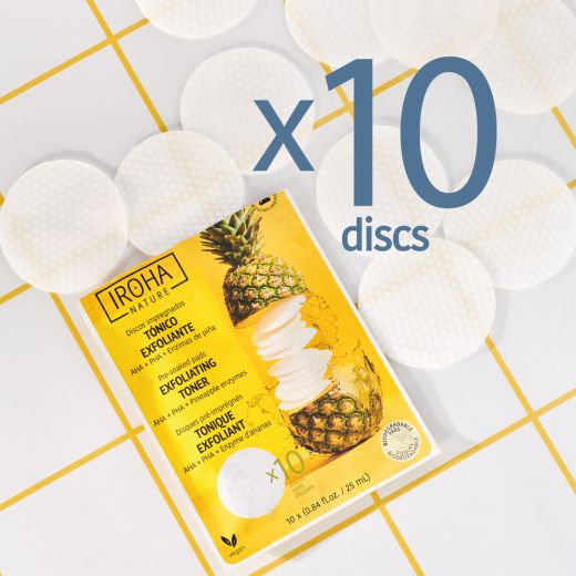 IROHA NATURE Exfoliating And Brightening Toner Pads With 1% Aha