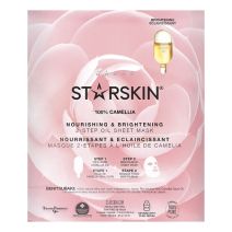 Starskin 100% CAMELLIA Nourishing & Brightening 2-Step Oil Sheet Mask  (Sejas maska)