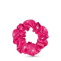 CRYSTALLOVE Crystalized Silk Scrunchie - Hot Pink