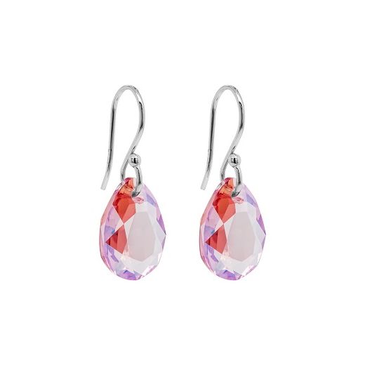 Marmara Sterling Rose Shimmer Drop Earrings  (Sudraba auskari ar kristāliem)