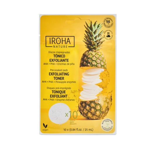IROHA NATURE Exfoliating And Brightening Toner Pads With 1% Aha