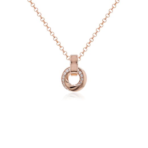 Marmara Sterling Trinity Necklace  Rose Gold-plated