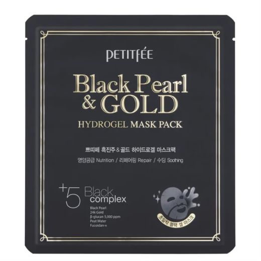 PETITFEE Black Pearl & Gold Hydrogel Face Mask 