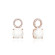 Marmara Sterling Sparkling Freshwater Pearl Charms Rose-gold Plated 8mm