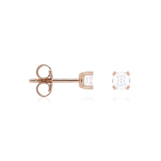 Marmara Sterling Small Crown Stud Earrings Rose Gold-plated