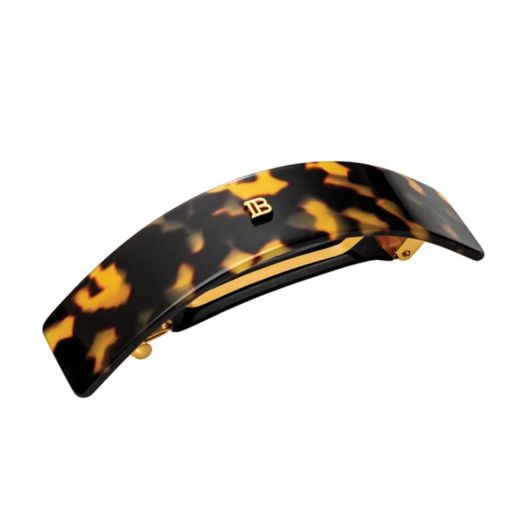 BALMAIN Cellulose Acetate Barrette Pour Cheveux Large Tortoise Shell