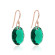 Marmara Sterling 925 Silver Earrings Emerald Rose Gold