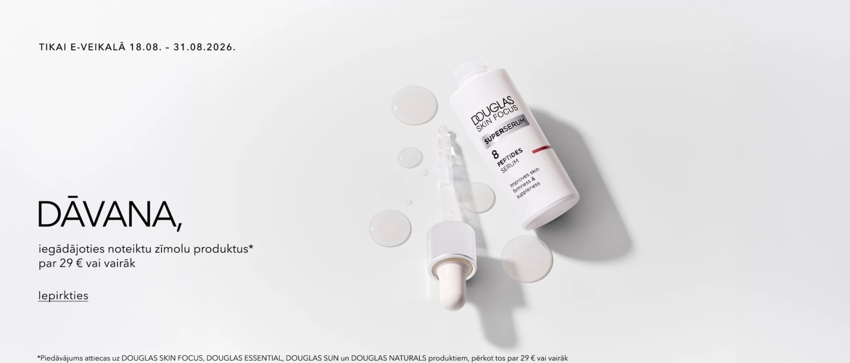Davana tev -  Douglas Collection Skin Focus8 peptid serum tikai e-veikalā