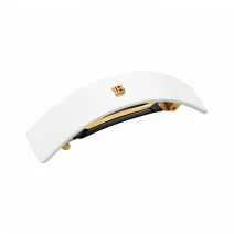 BALMAIN Cellulose Acetate Barrette Pour Cheveux Large White