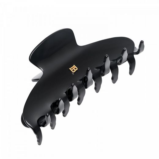 BALMAIN Cellulose Acetate Pince à Cheveux Large Black