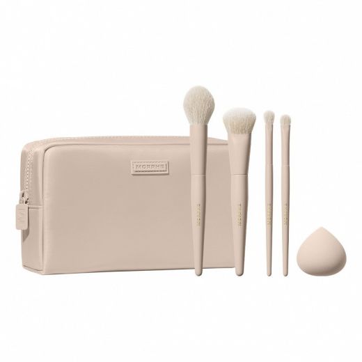 MORPHE Oat Latte 5-Piece Face & Eye Brush Set