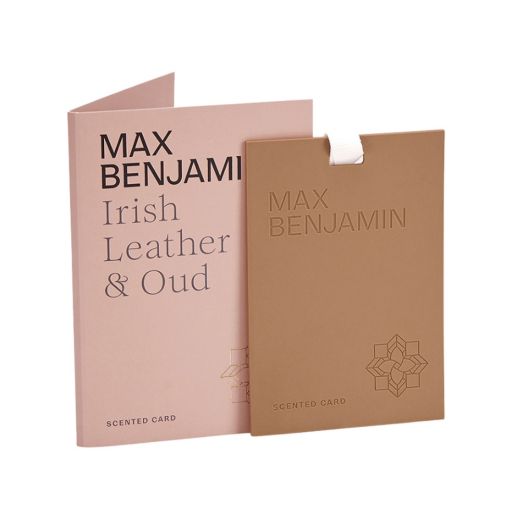 MAX BENJAMIN Scented Card Irish Leather & Oud 