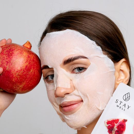 STAY WELL Vegan Sheet Mask - Pomegranate