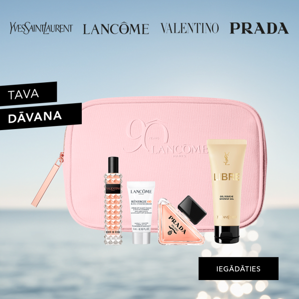 Iegādājoties YSL, LANCOME, VALENTINO vai PRADA, saņem dāvanu.