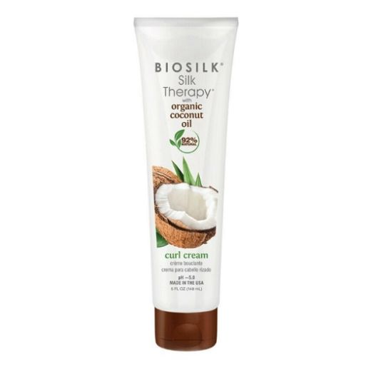 Biosilk Silk Therapy With Organic Coconut Oil 92% Natural Curl Cream  (Matu krēms)